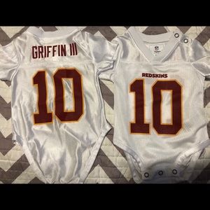 Two Baby Washington Redskins Jersey 0-3 months
